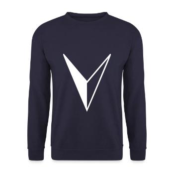 Boussole sud flèche blanc - Sweat-shirt Unisexe - marine - Devant - Alina (178cm) & Michal (187cm)