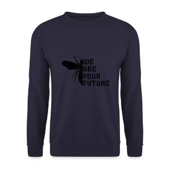 Abeilles Nous sommes l'avenir - Sweat-shirt Unisexe - marine - Devant - Alina (178cm) & Michal (187cm)
