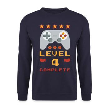4e anniversaire Niveau 4 Terminé - Sweat-shirt Unisexe - marine - Devant - Alina (178cm) & Michal (187cm)