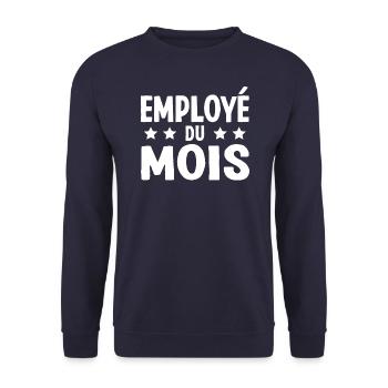 Employé Du Mois Employee of the Month Récompense - Sweat-shirt Unisexe - marine - Devant - Alina (178cm) & Michal (187cm)