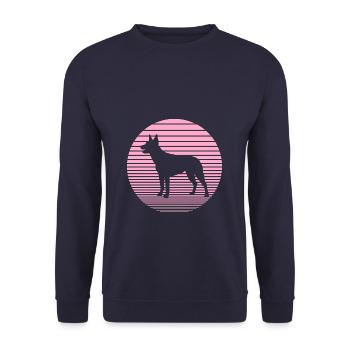 Australian Kelpie - Sweat-shirt Unisexe - marine - Devant - Alina (178cm) & Michal (187cm)
