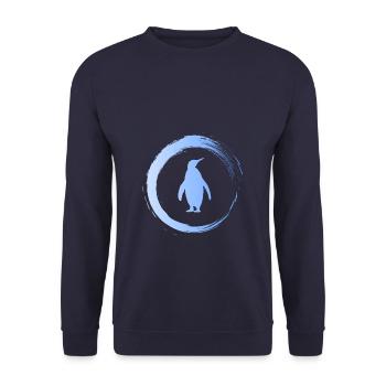 Pinguin - Unisex Pullover - Navy - Vorne - Alina (178cm) & Michal (187cm)