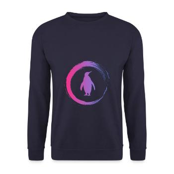 Pinguin - Unisex Pullover - Navy - Vorne - Alina (178cm) & Michal (187cm)