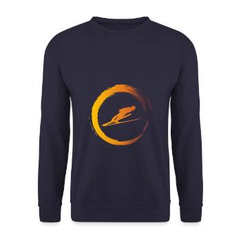 Skisprung - Unisex Pullover - Navy - Vorne - Alina (178cm) & Michal (187cm)