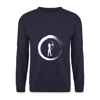 Archer - Unisex Sweatshirt - navy - Front - Alina (178cm) & Michal (187cm)