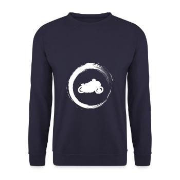 Motorrad - Unisex Pullover - Navy - Vorne - Alina (178cm) & Michal (187cm)