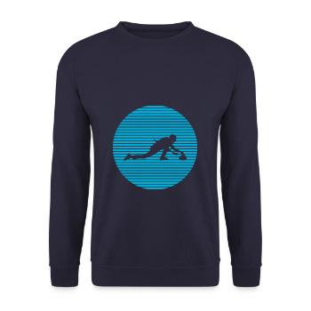 Curling - Unisex Pullover - Navy - Vorne - Alina (178cm) & Michal (187cm)