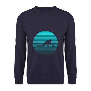 Curling - Unisex Pullover - Navy - Vorne - Alina (178cm) & Michal (187cm)