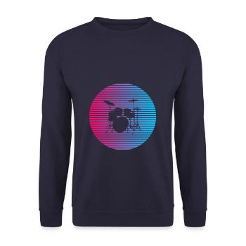 Ich mag die Drums - Unisex Pullover - Navy - Vorne - Alina (178cm) & Michal (187cm)