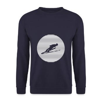 Skispringen - Unisex Pullover - Navy - Vorne - Alina (178cm) & Michal (187cm)