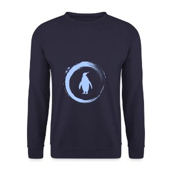 Pinguin - Unisex Pullover - Navy - Vorne - Alina (178cm) & Michal (187cm)
