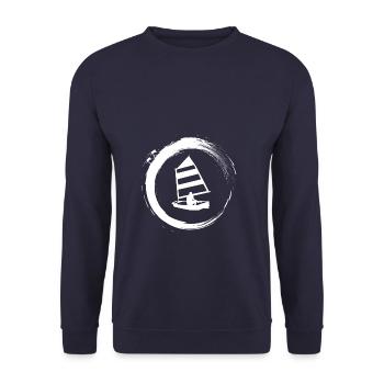 Sailing - Unisex Sweatshirt - navy - Front - Alina (178cm) & Michal (187cm)