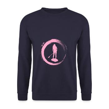 Stand Up Paddle - Unisex Sweatshirt - navy - Front - Alina (178cm) & Michal (187cm)