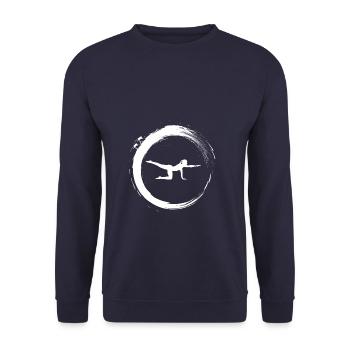 Pilates - Unisex Sweatshirt - navy - Front - Alina (178cm) & Michal (187cm)