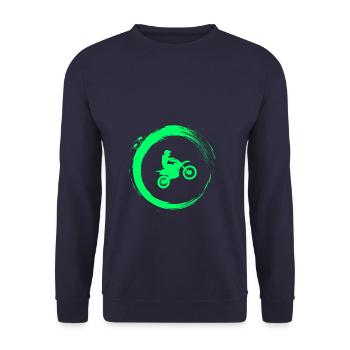 Motocross - Unisex Pullover - Navy - Vorne - Alina (178cm) & Michal (187cm)