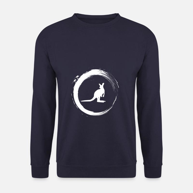 Kangaroo white - Unisex Pullover - Navy