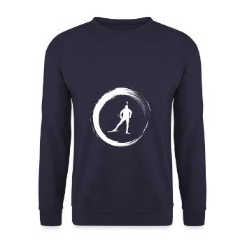 biathlon - Unisex Sweatshirt - navy - Front - Alina (178cm) & Michal (187cm)
