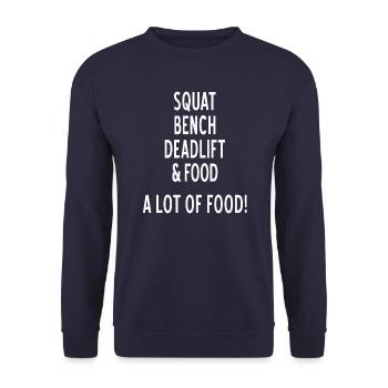fitness - Unisex Sweatshirt - navy - Front - Alina (178cm) & Michal (187cm)