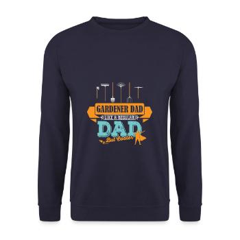 Gärtner Vater Papa cooler - Unisex Pullover - Navy - Vorne - Alina (178cm) & Michal (187cm)