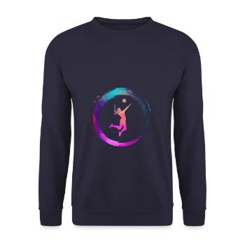 volleyball - Unisex Sweatshirt - navy - Front - Alina (178cm) & Michal (187cm)