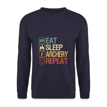 Archer - Unisex Sweatshirt - navy - Front - Alina (178cm) & Michal (187cm)