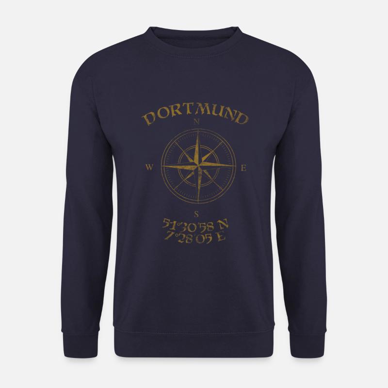 Kompass GPS Koordinaten Dortmund - Unisex Pullover - Navy