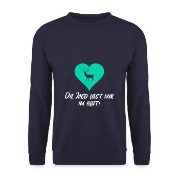 Jägerin - Unisex Pullover - Navy - Vorne - Alina (178cm) & Michal (187cm)