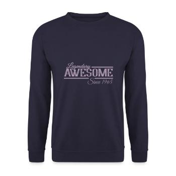 Legendary since 1965 Vintage Birthday - Unisex Sweatshirt - navy - Front - Alina (178cm) & Michal (187cm)
