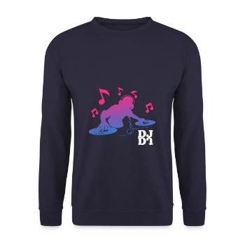 DJ Neonlights - Unisex Pullover - Navy - Vorne - Alina (178cm) & Michal (187cm)