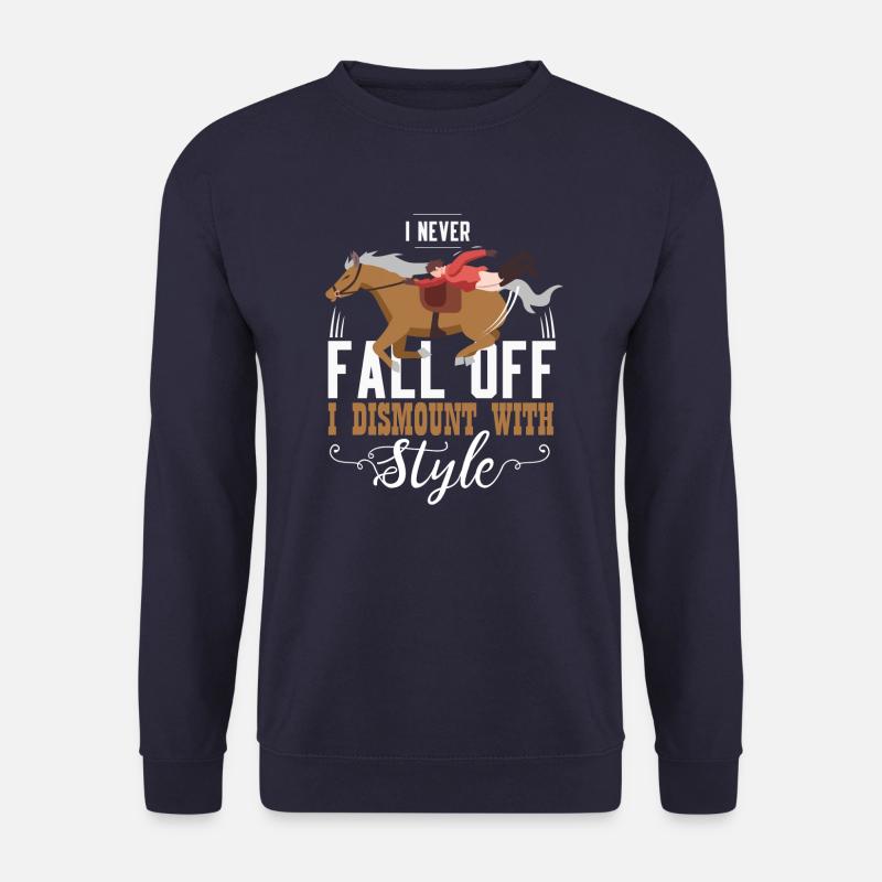 I Never Fall Off I Dismount With Style Gift - Unisex Sweatshirt - navy
