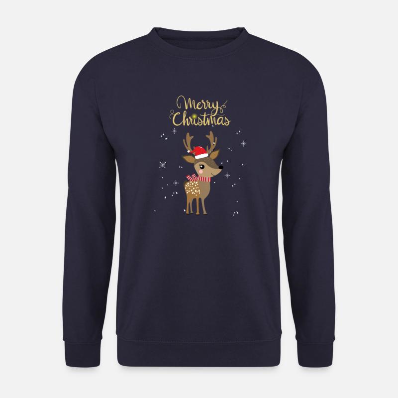 Christmas Reindeer - Unisex Pullover - Navy
