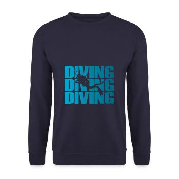 Tauchen - Unisex Pullover - Navy - Vorne - Alina (178cm) & Michal (187cm)