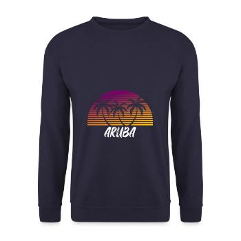 Aruba - Unisex Pullover - Navy - Vorne - Alina (178cm) & Michal (187cm)