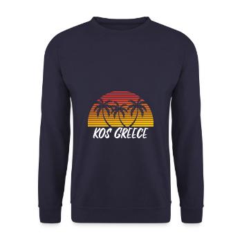 Kos Griechenland - Unisex Pullover - Navy - Vorne - Alina (178cm) & Michal (187cm)