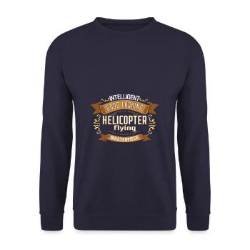 Helicopter - Unisex Sweatshirt - navy - Front - Alina (178cm) & Michal (187cm)