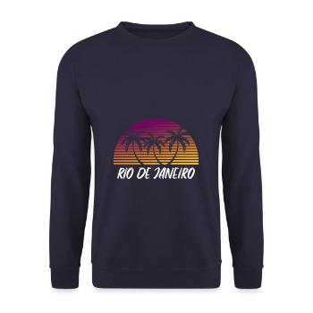 Rio de Janeiro - Unisex Sweatshirt - navy - Front - Alina (178cm) & Michal (187cm)