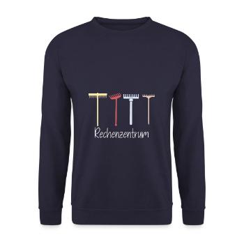 Rechenzentrum Garten Natur - Unisex Pullover - Navy - Vorne - Alina (178cm) & Michal (187cm)