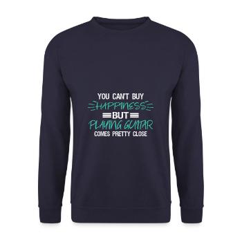 Gitarre - Unisex Pullover - Navy - Vorne - Alina (178cm) & Michal (187cm)