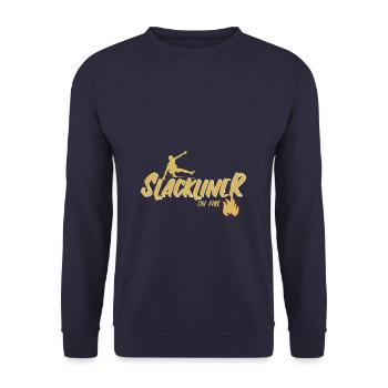 Slackline - Unisex Pullover - Navy - Vorne - Alina (178cm) & Michal (187cm)