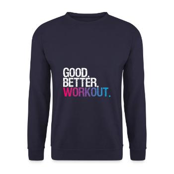 Workout - Unisex Sweatshirt - navy - Front - Alina (178cm) & Michal (187cm)