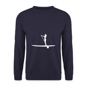 Stand Up Paddle - Unisex Sweatshirt - navy - Front - Alina (178cm) & Michal (187cm)