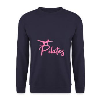 Pilates - Unisex Sweatshirt - navy - Front - Alina (178cm) & Michal (187cm)