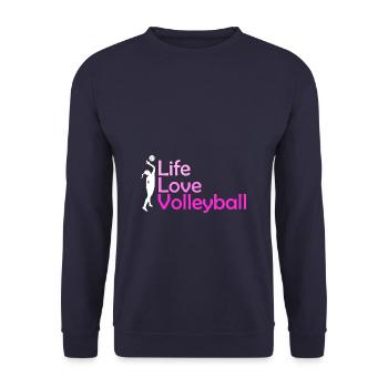 Beachvolleyball - Unisex Pullover - Navy - Vorne - Alina (178cm) & Michal (187cm)