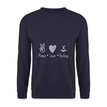 ice hockey - Unisex Sweatshirt - navy - Front - Alina (178cm) & Michal (187cm)