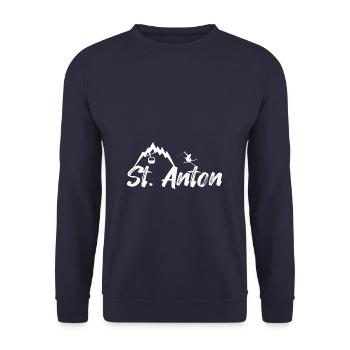 St anton - Sweat-shirt Unisexe - marine - Devant - Alina (178cm) & Michal (187cm)
