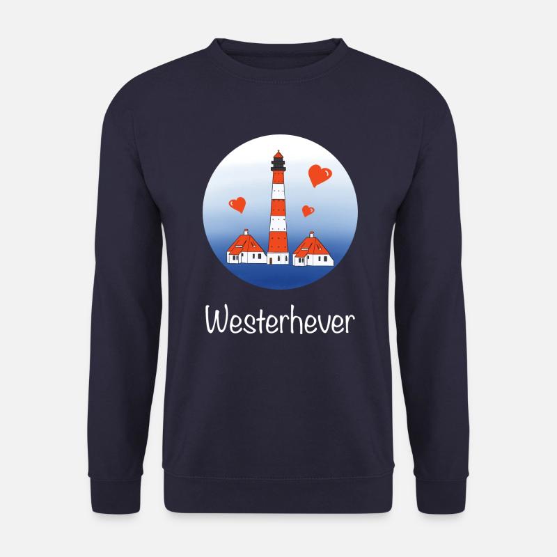 Leuchtturm Westerhever Liebe - Unisex Pullover - Navy
