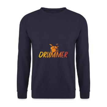 Drummer - Unisex Pullover - Navy - Vorne - Alina (178cm) & Michal (187cm)