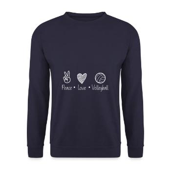 volley- - Sweat-shirt Unisexe - marine - Devant - Alina (178cm) & Michal (187cm)