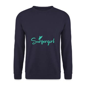 Surfer Girl - Unisex Sweatshirt - navy - Front - Alina (178cm) & Michal (187cm)