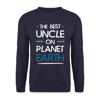 Le meilleur oncle dit - Sweat-shirt Unisexe - marine - Devant - Alina (178cm) & Michal (187cm)